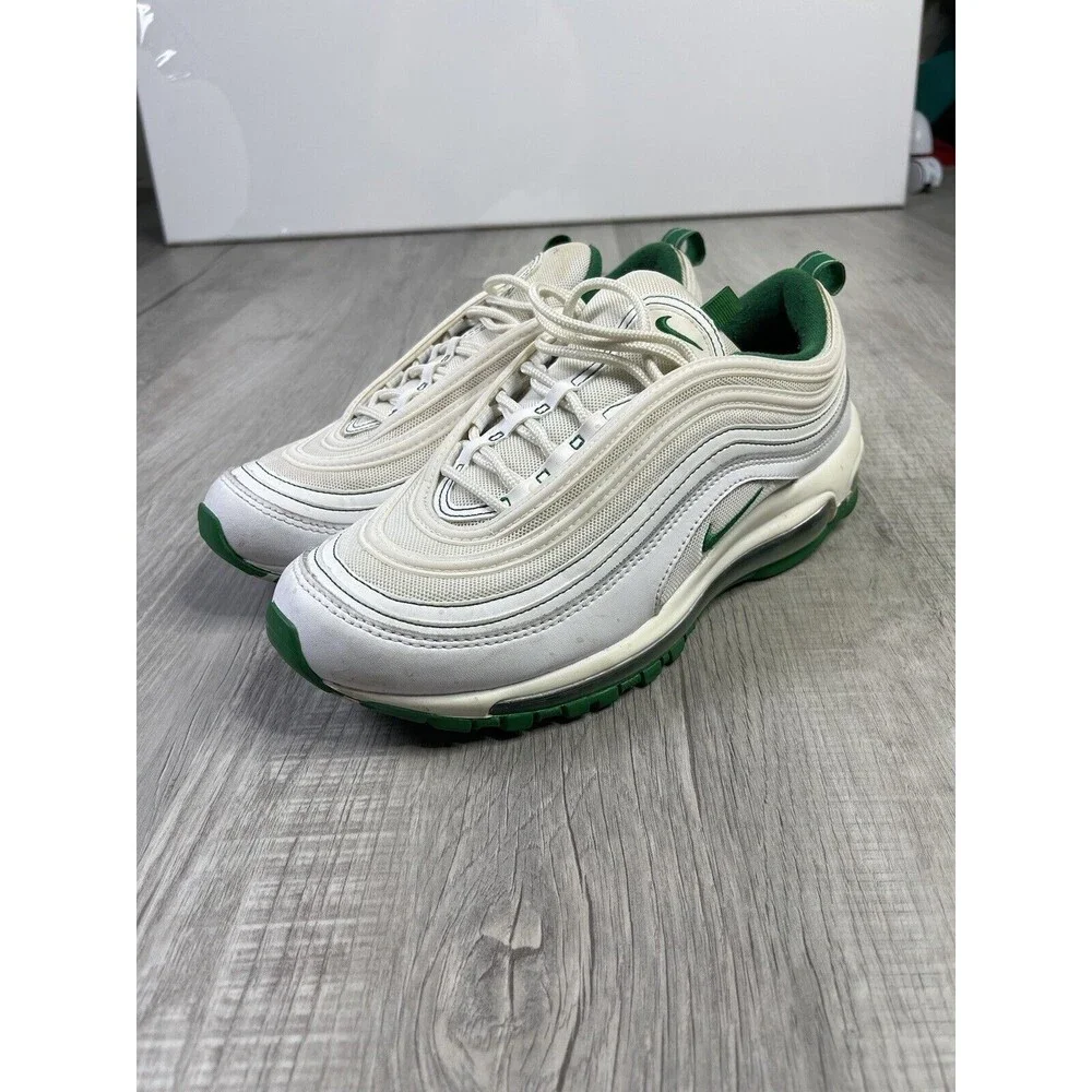 Nike Air Max 97 White Pine Green Men's Running Shoes DH0271-100 Men's Size 8 (D) - Picture 1 of 10